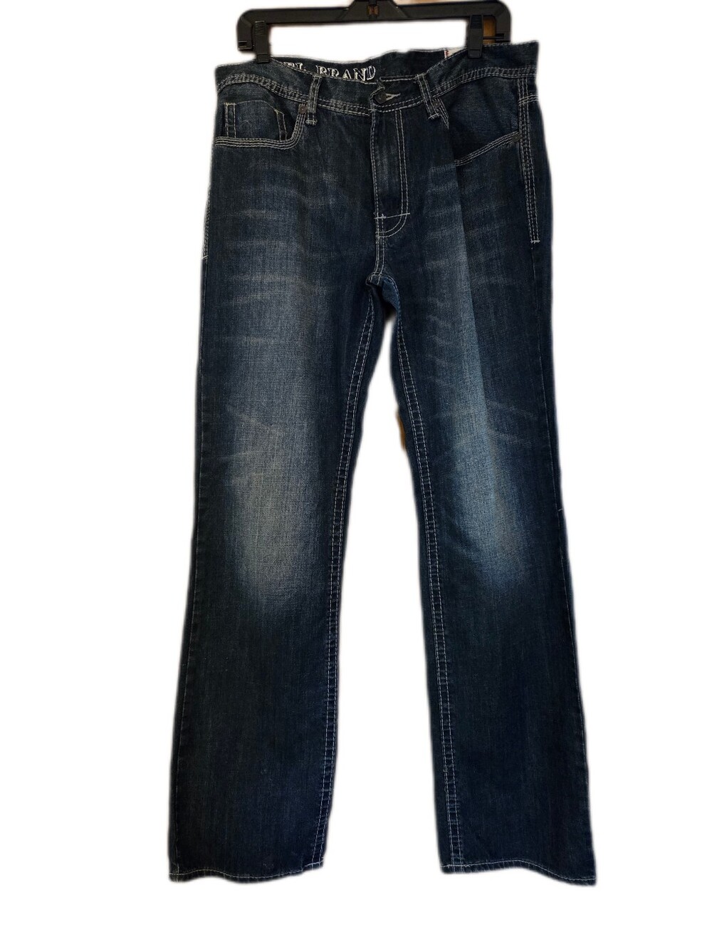 TK Axel Treadwell Denim Jeans Y2K Relaxed Straight Leg Fade Cotton Size 33×34